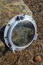 Vintage Authentic Large 2 Key Aluminium Circular Porthole - Ship Salvaged & Restored