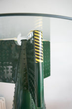 Bomb fin end table in military green – perfect man cave or bar drinks table