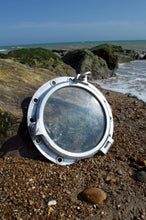 Vintage Authentic Large 2 Key Aluminium Circular Porthole - Ship Salvaged & Restored
