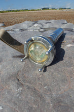 Vintage maritime diver torch – leather strap detail