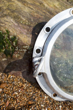 Vintage Authentic Large 2 Key Aluminium Circular Porthole - Ship Salvaged & Restored