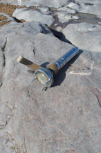 Siebe Gorman deep sea diver torch AP 4456 – side angle with leather strap